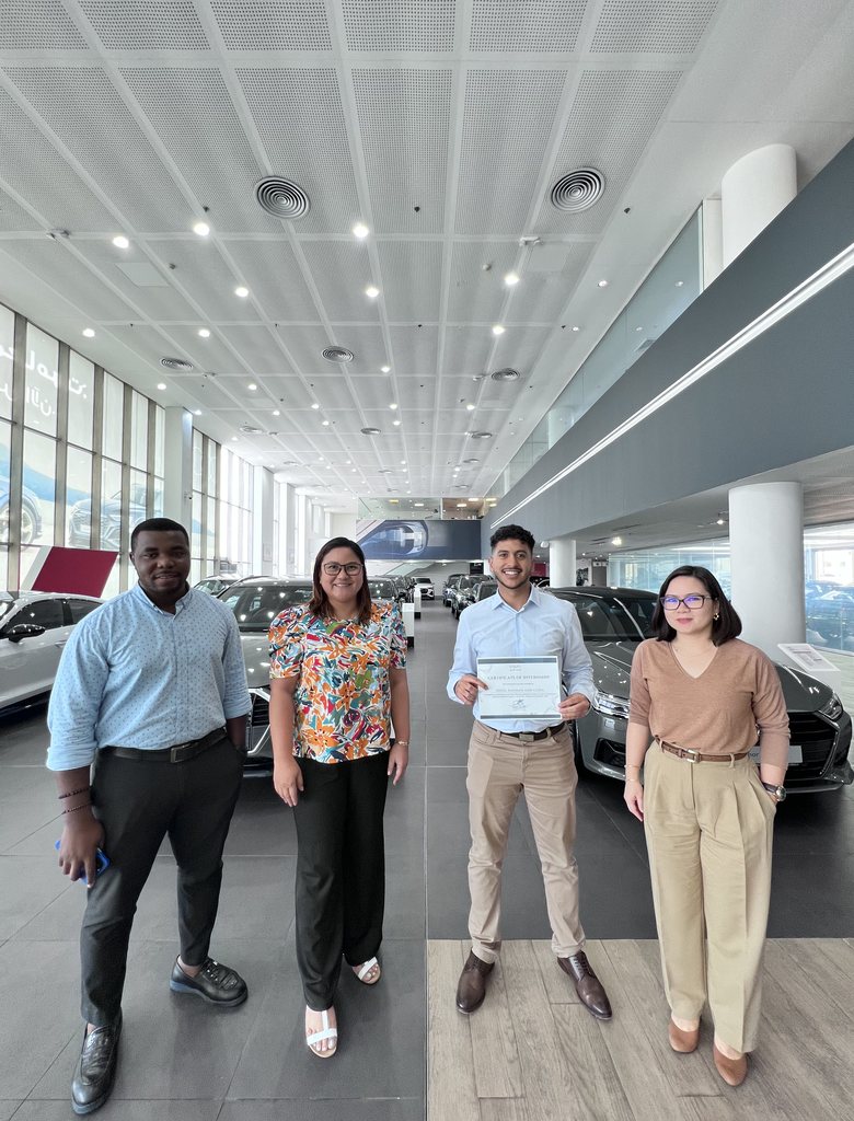 On the internship at Audi Qatar